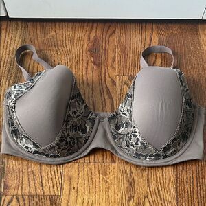 Soma Lace Accent Taupe Bra Size 38DDD